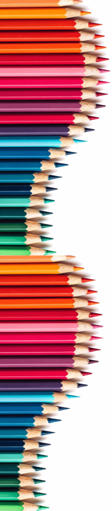 lápis de cor encostados